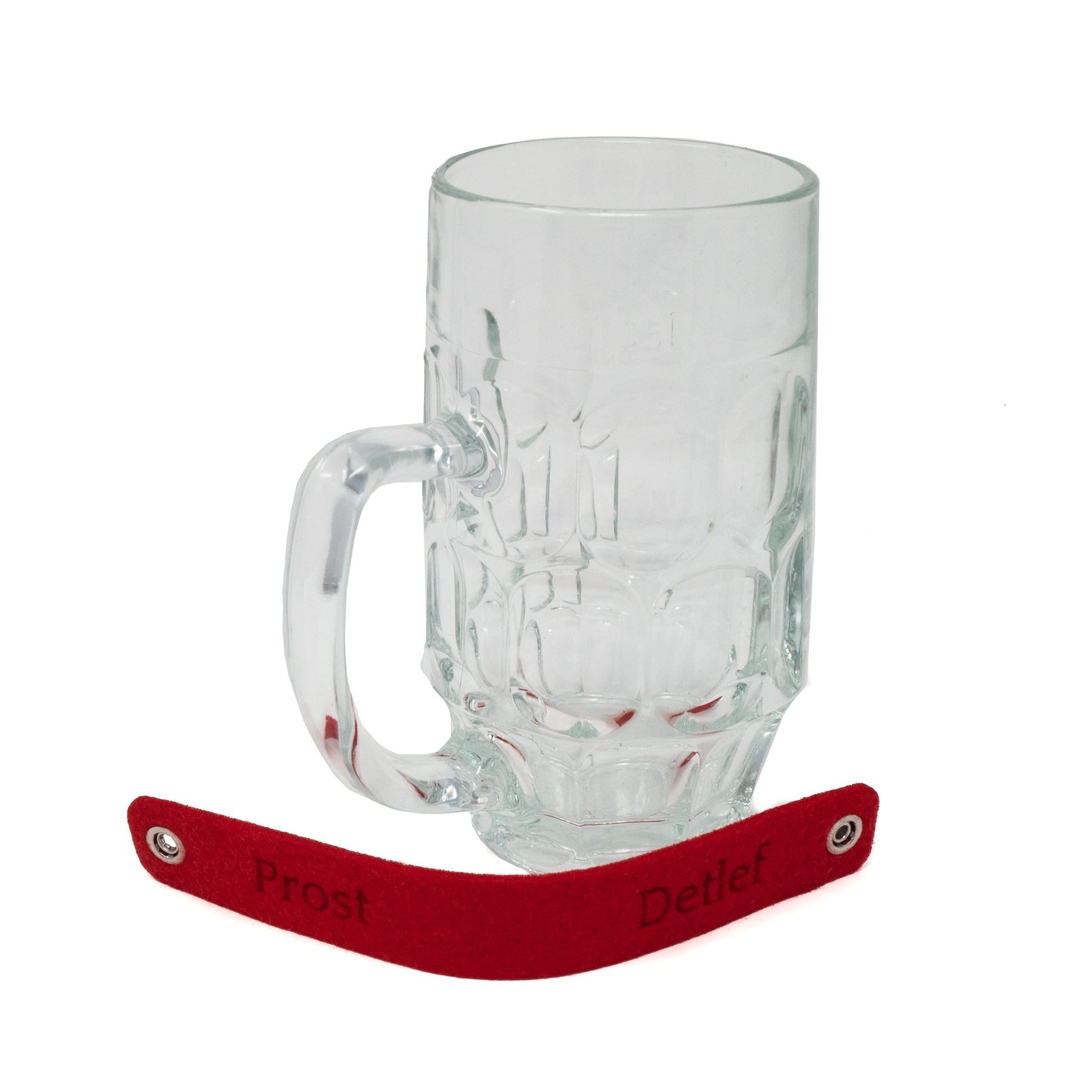 Bierkrugband aus Filz mit personalisierten Namen