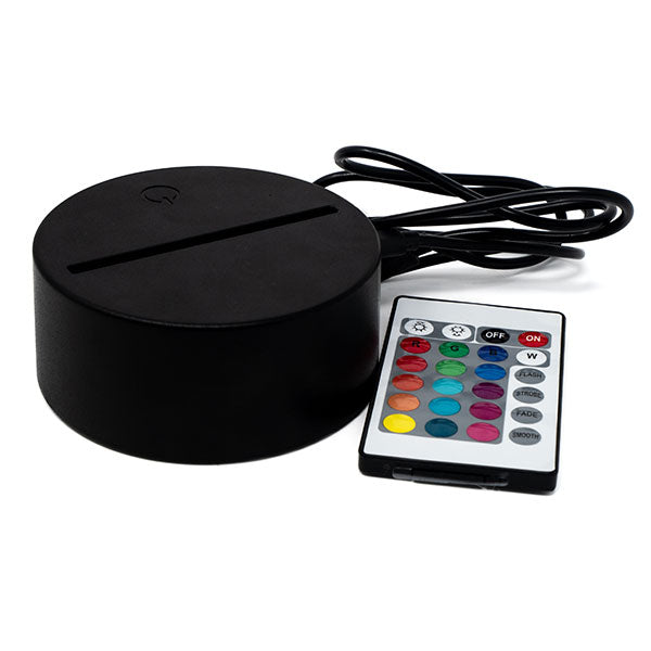 RGB-LED-Lampensockel mit Fernbedienung und USB-Kabel