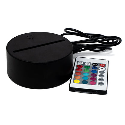 RGB-LED-Lampensockel mit Fernbedienung und USB-Kabel