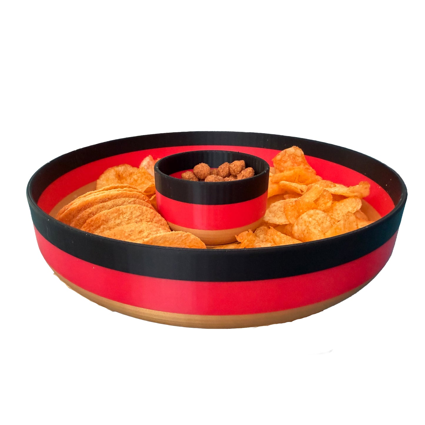 Snackschüssel Deutschlandfarben | 3D-gedruckte Fan-Schüssel für Chips, Nüsse & Snacks