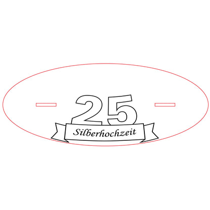 Sockel  für Lasergraviertes Unendlichkeitszeichen für Silberhochzeit