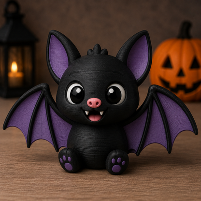 3D-gedruckte Halloween Fledermaus Figur aus PLA