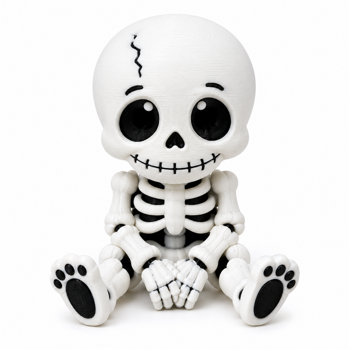 3D-gedruckte Halloween Skelett Dekofigur aus PLA